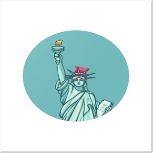 Lady Liberty P Hat Posters and Art